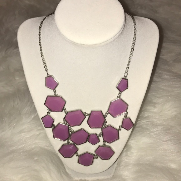 Charming Charlie purple stone necklace - Picture 1 of 4